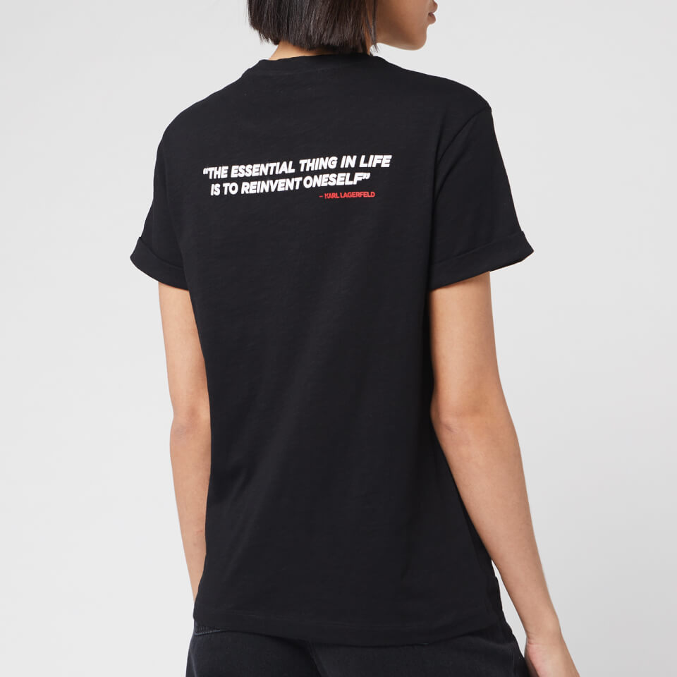 Karl Lagerfeld Women's Legend Profile T-Shirt - Black