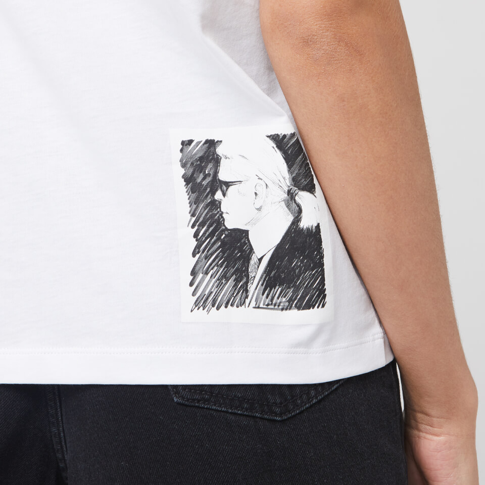 Karl Lagerfeld Women's Legend Karlism T-Shirt - White