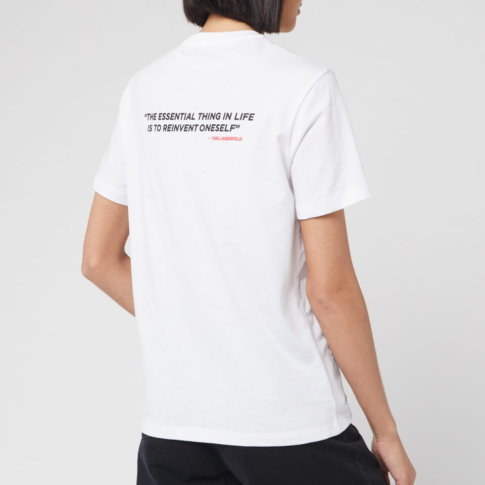 Karl Lagerfeld Women's Legend Pocket T-Shirt - White
