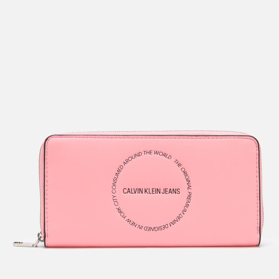 Calvin Klein Jeans Women's Sculpted Large Zip Around Purse - Pink Panther