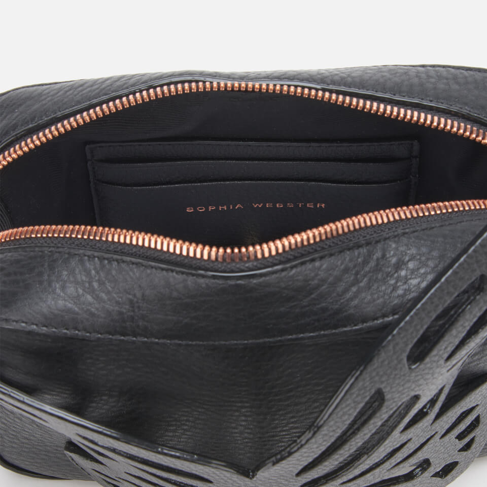 Buy Sophia Webster Black Black Bonnie Glitter-Butterfly Bag