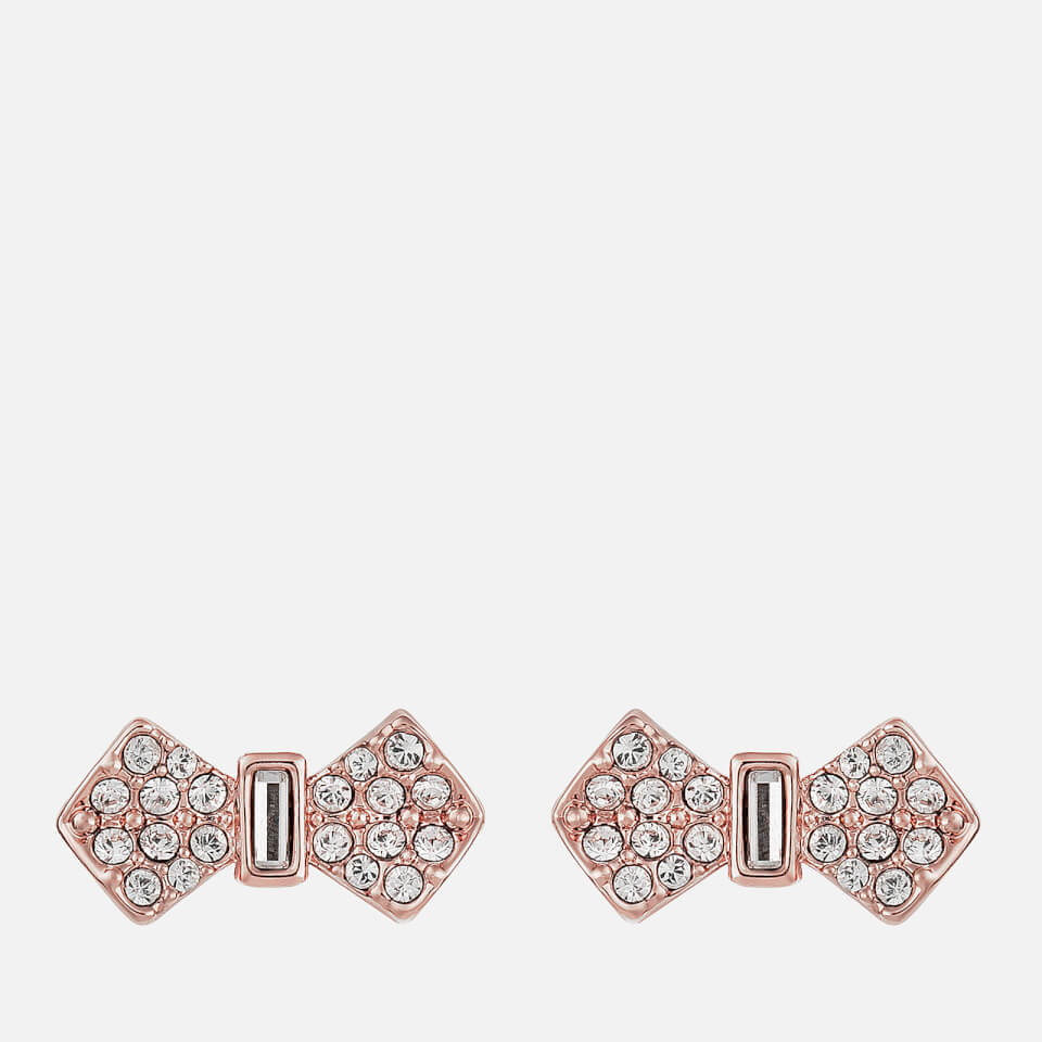 Ted Baker Women's Sersi Solitaire Pave Bow Earrings - Rose Gold