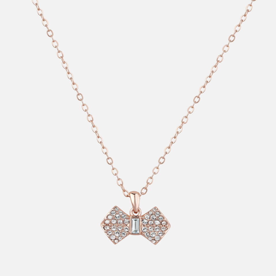Ted Baker Women's Sanra Solitaire Pave Bow Pendant - Rose Gold