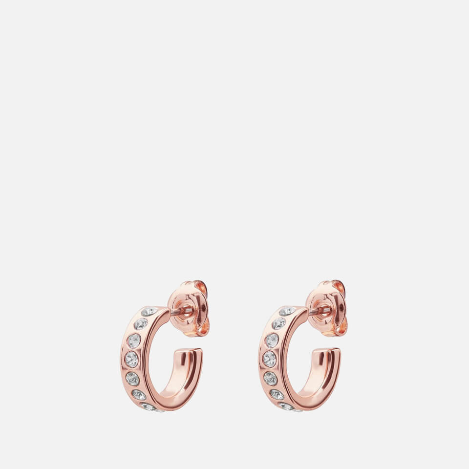 Ted Baker Women's Seeni: Mini Hoop Huggie Earring - Rose Gold/Crystal