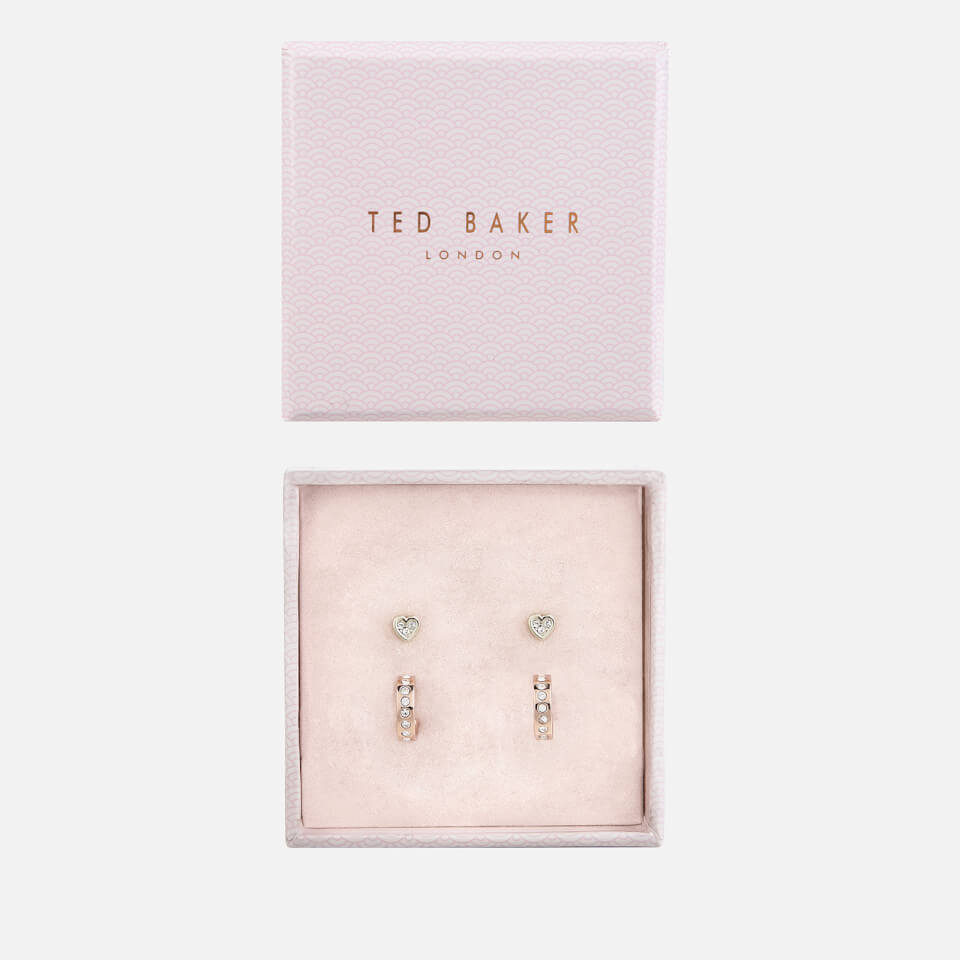 Ted Baker Women's Nelsa Nano Heart/Huggie Earrings Gift Set - Gold