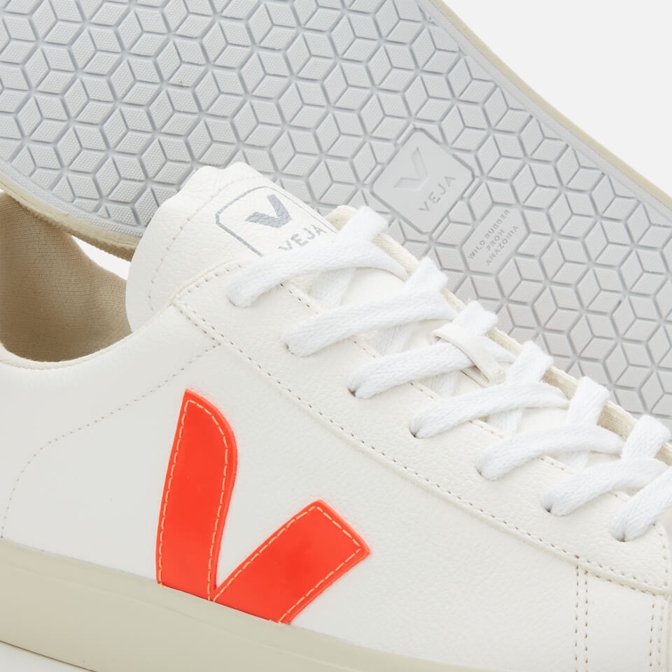 Veja campo chromefree leather white orange Clearance