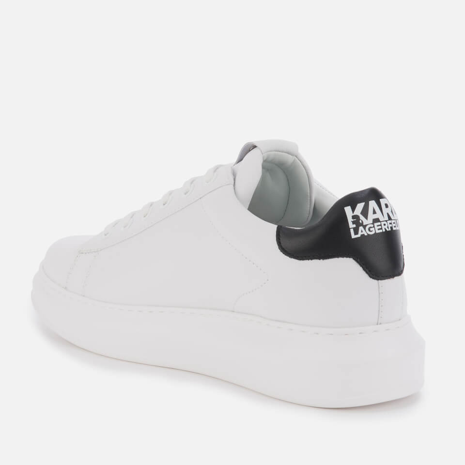 KARL LAGERFELD Men's Kapri Karl Ikonic 3D Lace Leather Trainers - White