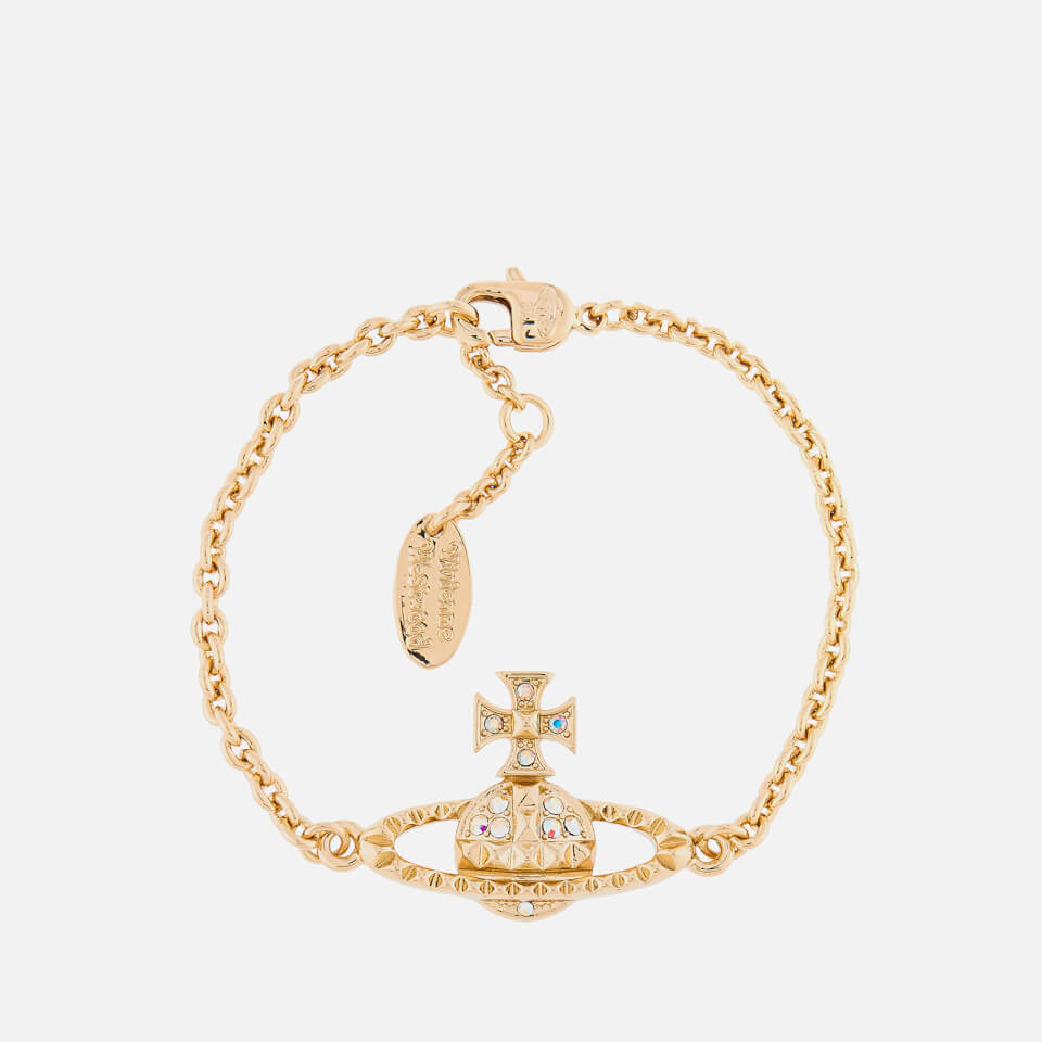 Vivienne Westwood Women's Mayfair Bas Relief Bracelet - Gold Crystal
