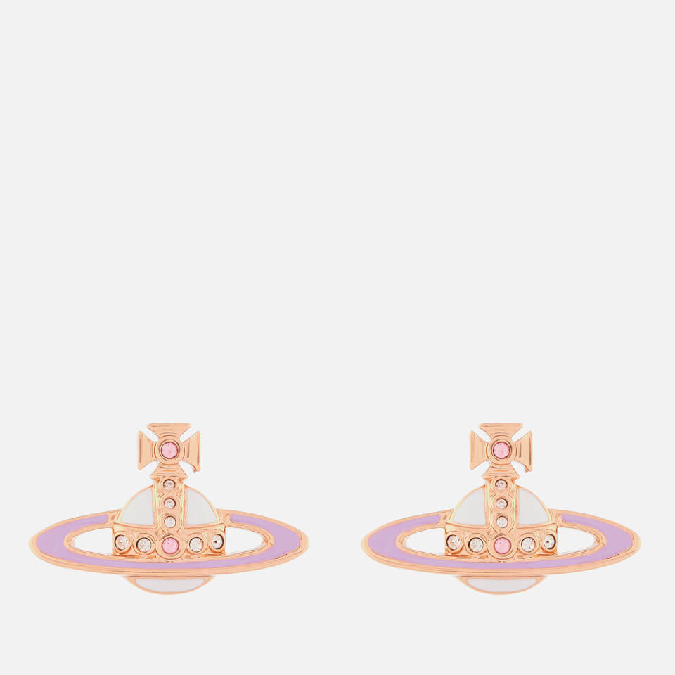 Vivienne Westwood Women's Small Neo Bas Relief Earrings - Pink Gold Quartz