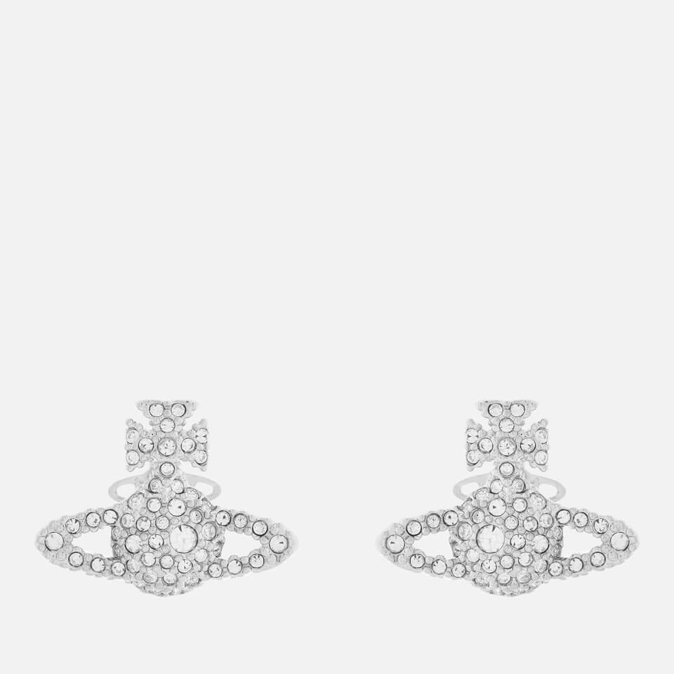 Vivienne Westwood Women's Grace Bas Relief Stud Earrings - Rhodium Crystal