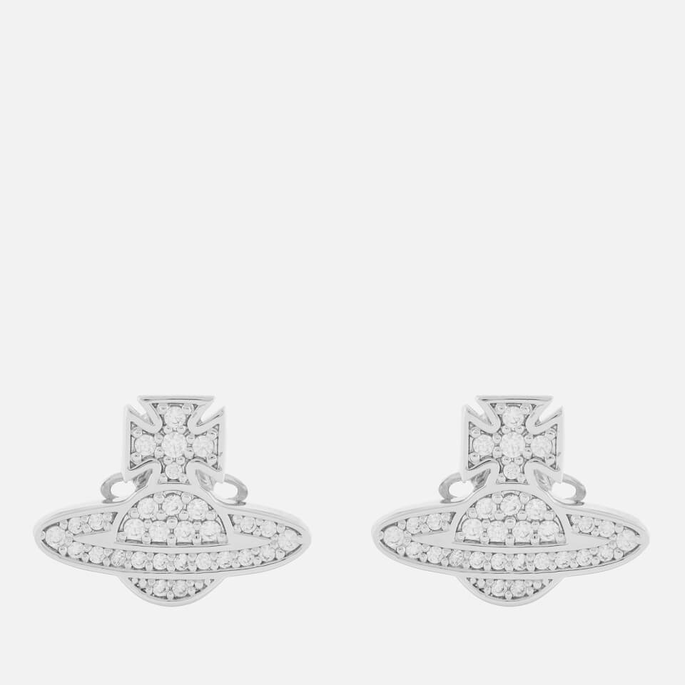 Vivienne Westwood Women's Romina Pave Orb Earrings - Rhodium White