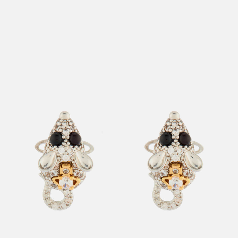 Vivienne Westwood Women's Rat Earrings - Rhodium/Gold White/Black