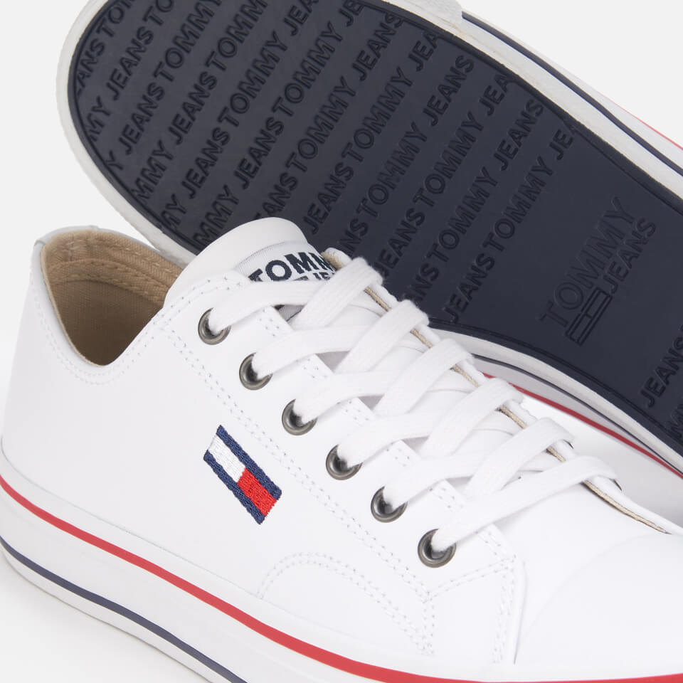 Tommy Jeans Women s Leather City Low Top Trainers White Allsole
