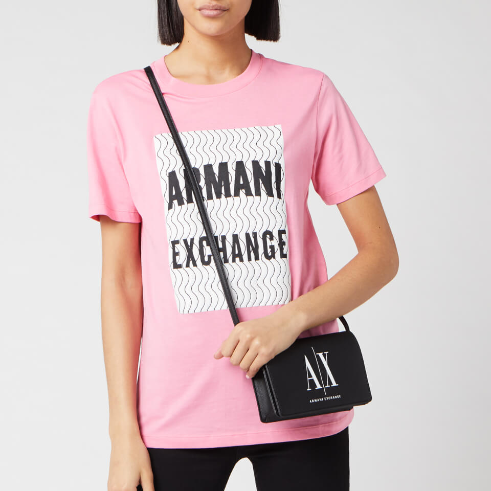 Armani Exchange Women's Icon Cross Body Bag - Black/White