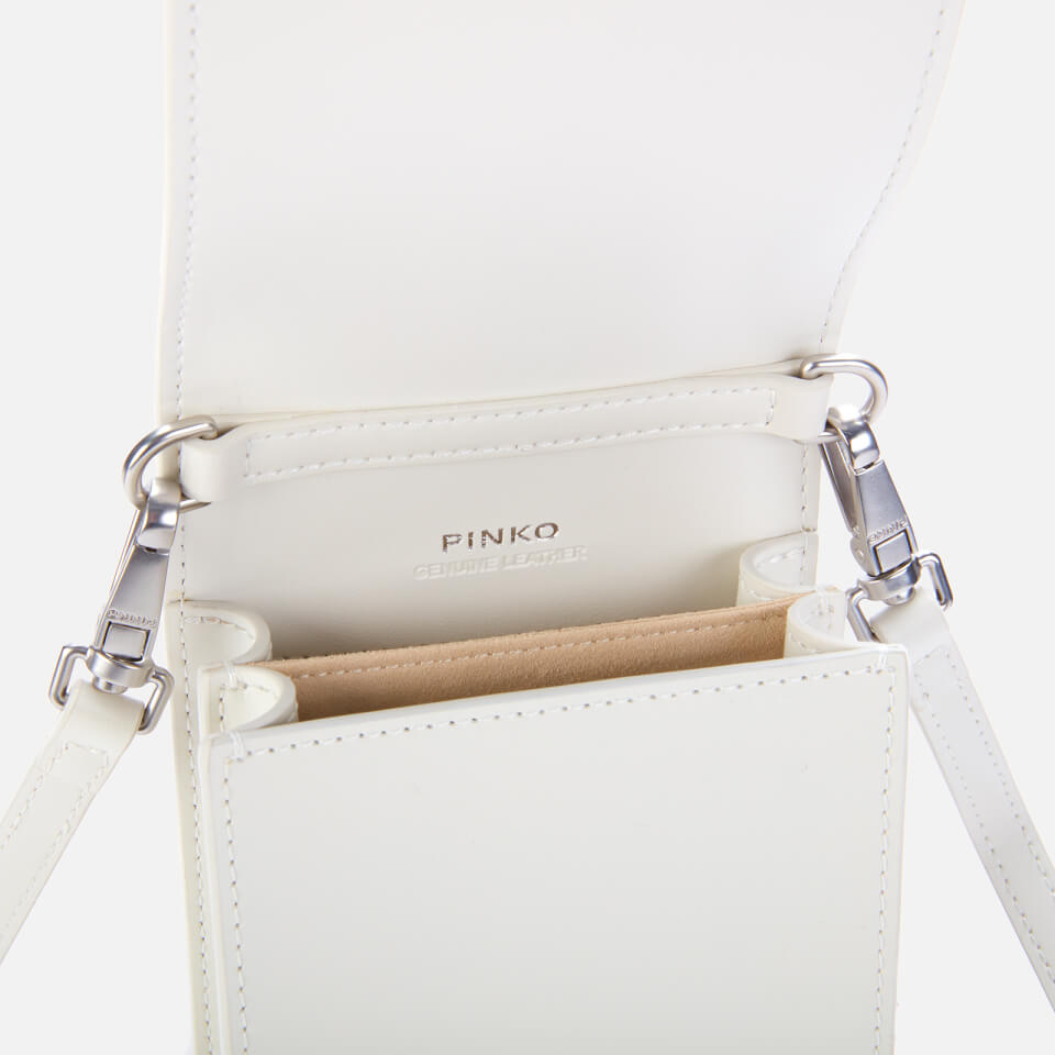 Pinko Women's Smart Love Cross Body Bag - Silver Grey