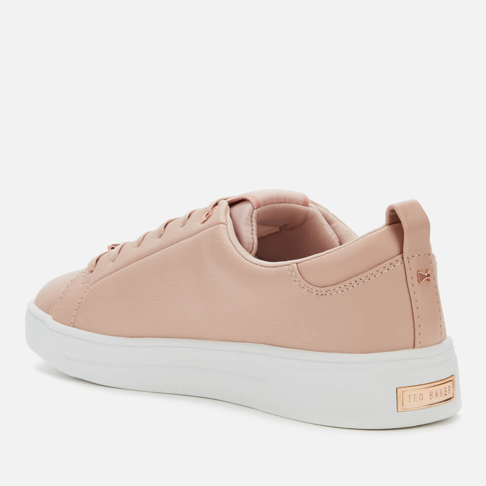 Ted Baker Women's Tedah Branded Leather Trainers - Pink | Worldwide ...