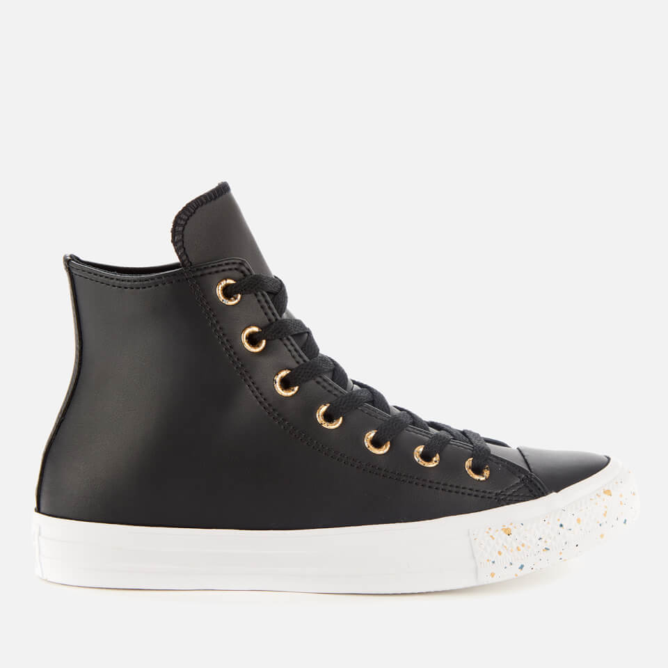 Black and gold high top new arrivals converse
