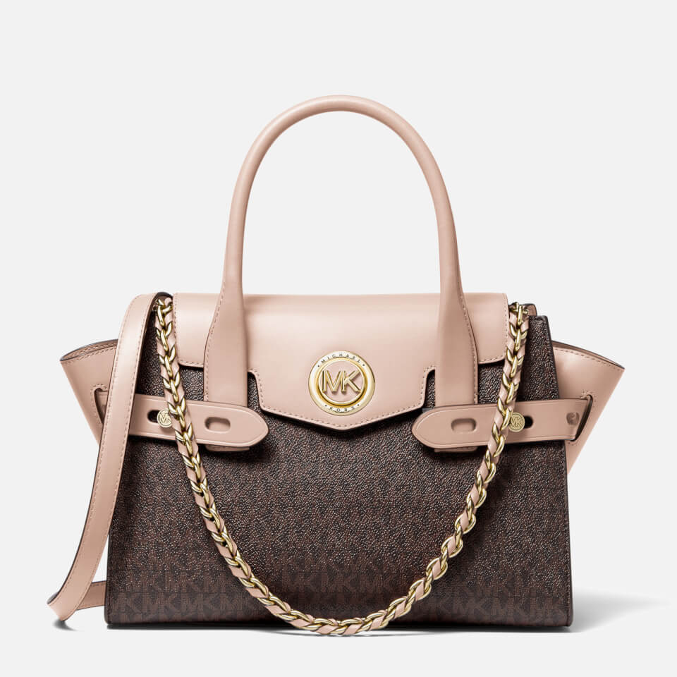 MICHAEL Michael Kors Carmen Small Logo And Leather Belted Satchel