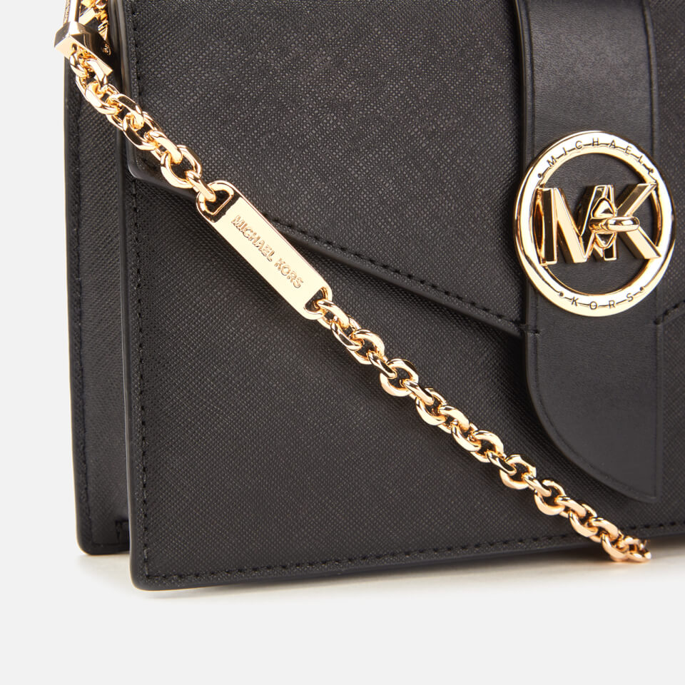 MICHAEL MICHAEL KORS Women's MK Charm Medium Wallet On Chain Cross Body Bag - Black