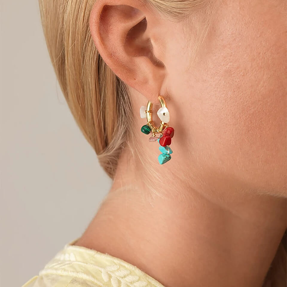 Anni Lu Women's Carine Hoop Earrings - Multi