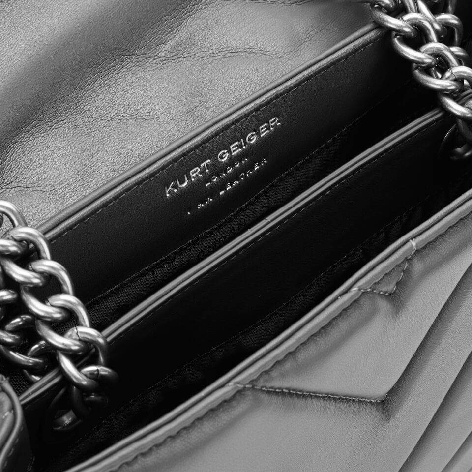 Kurt Geiger London Women's Leather Kensington X Bag - Grey