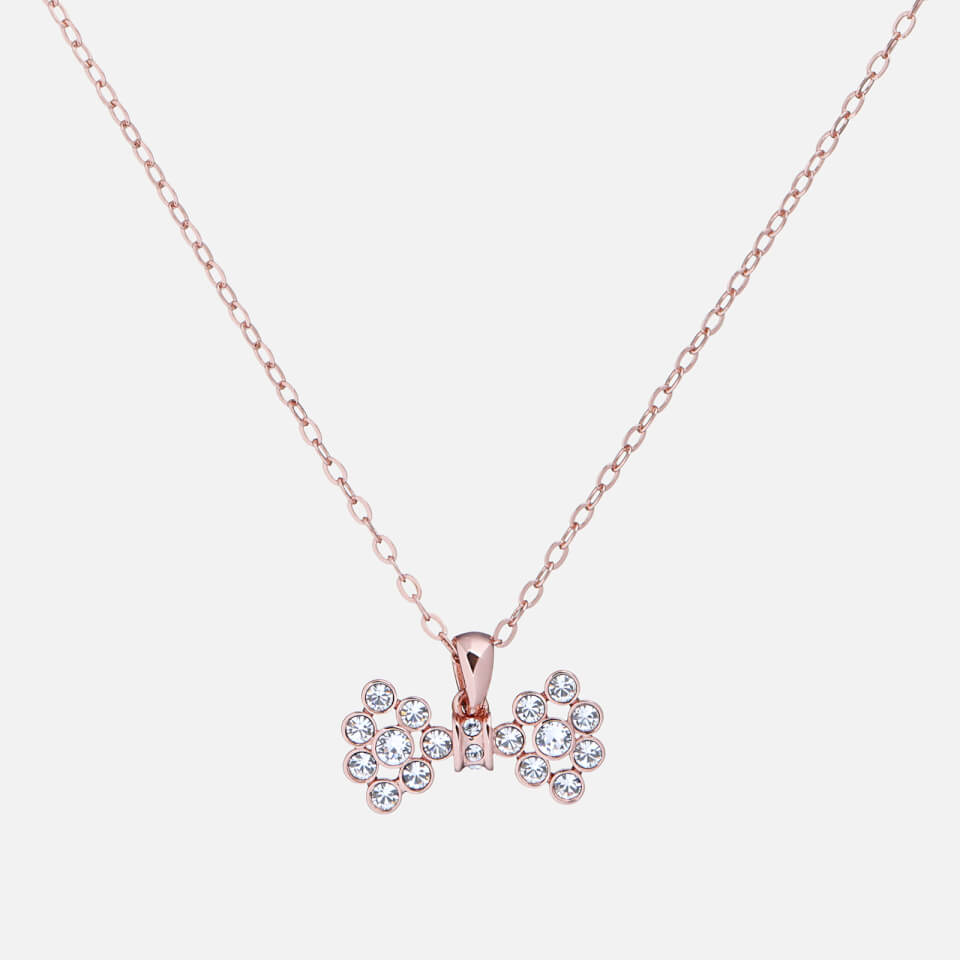 Ted Baker Women's Brizla: Small Crystal Bow Pendant - Rose Gold/Crystal