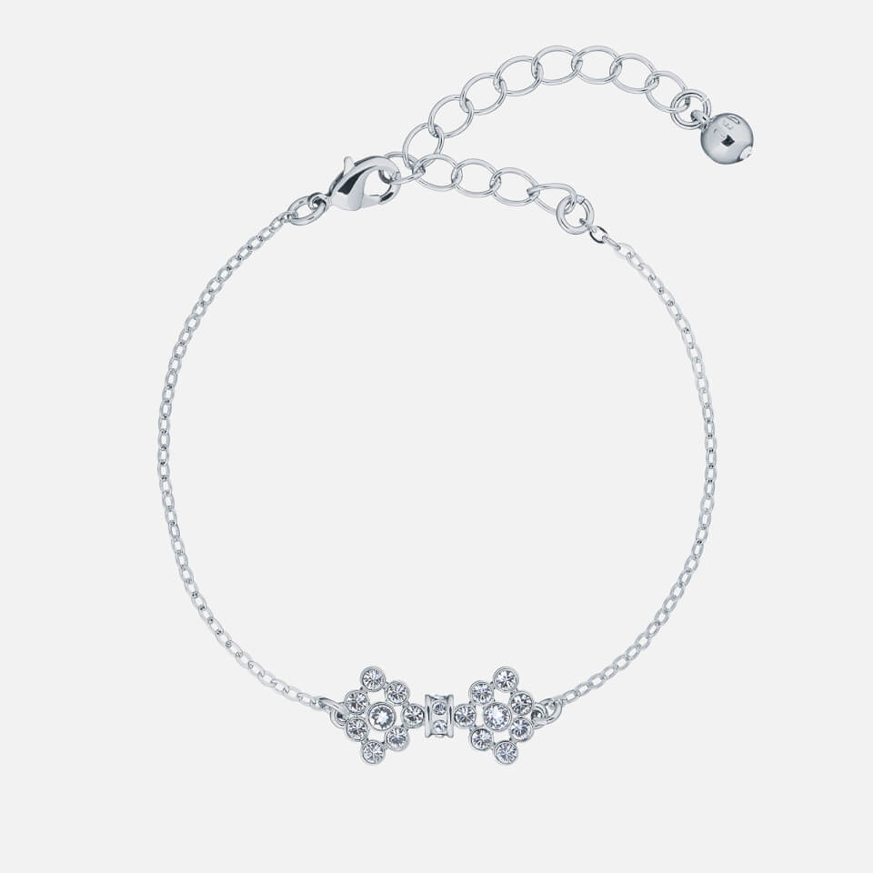 Ted Baker Women's Brinnal: Small Crystal Bow Bracelet - Silver/Crystal