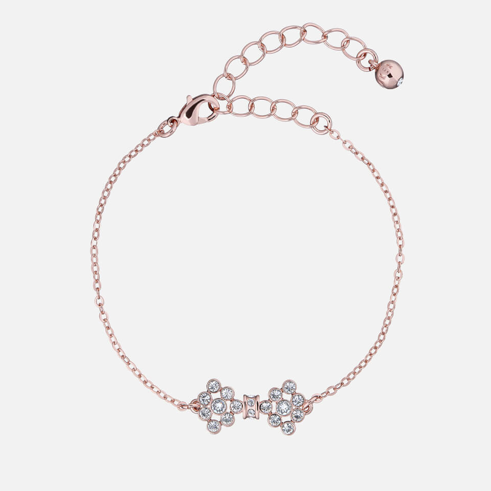 Ted Baker Women's Brinnal: Small Crystal Bow Bracelet - Rose Gold/Crystal