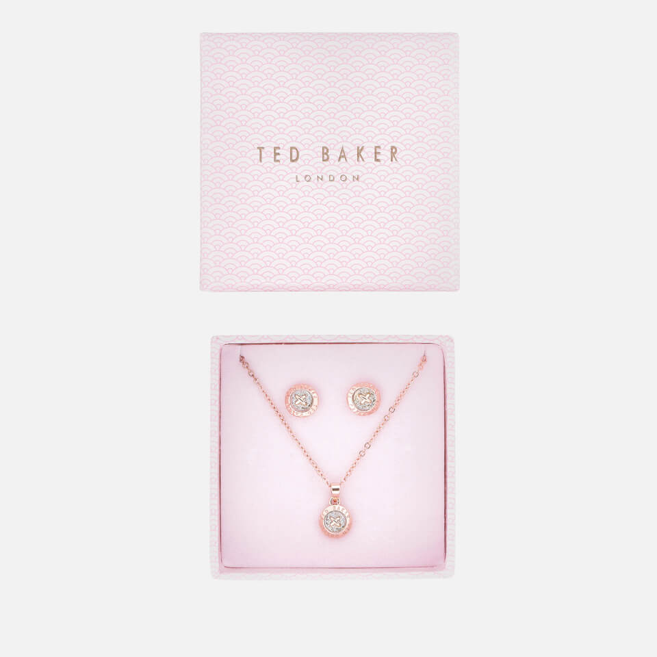 Ted Baker Women's Emillia: Mini Button Set - Rose Gold/Silver Glitter