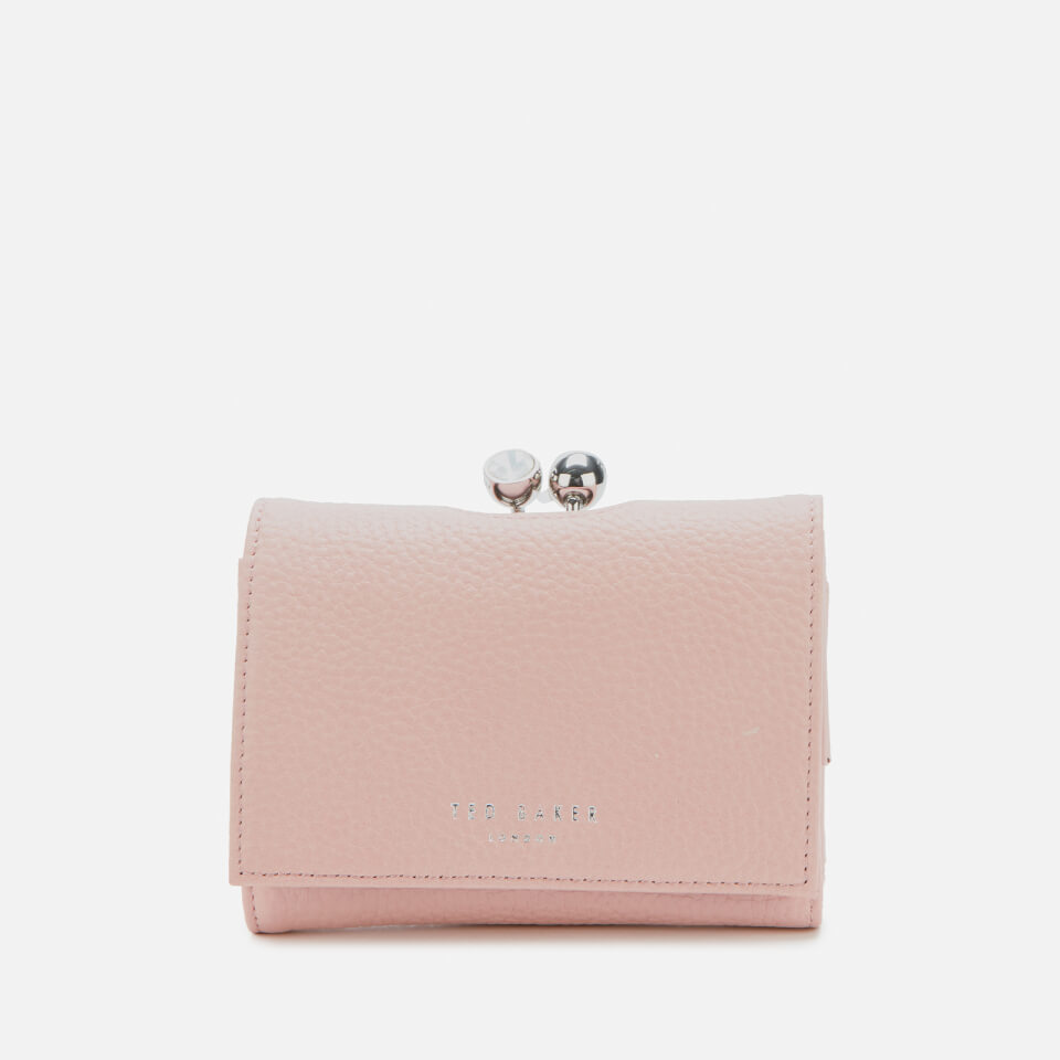 Ted Baker Emmey Leather Small Pearl Bobble Purse, Light Grey
