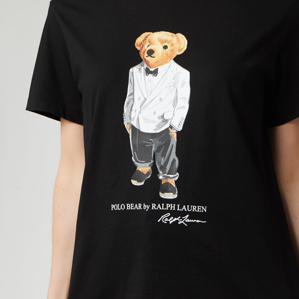 Polo Ralph Lauren Women s Short Sleeve Tux Bear Short Sleeve Knit Black XS Coggles