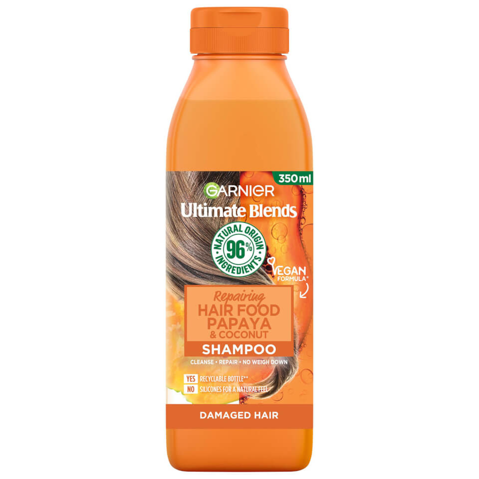 Garnier Ultimate Blends Repairing Hair Food Papaya Shampoo For Damaged Hair 350ml