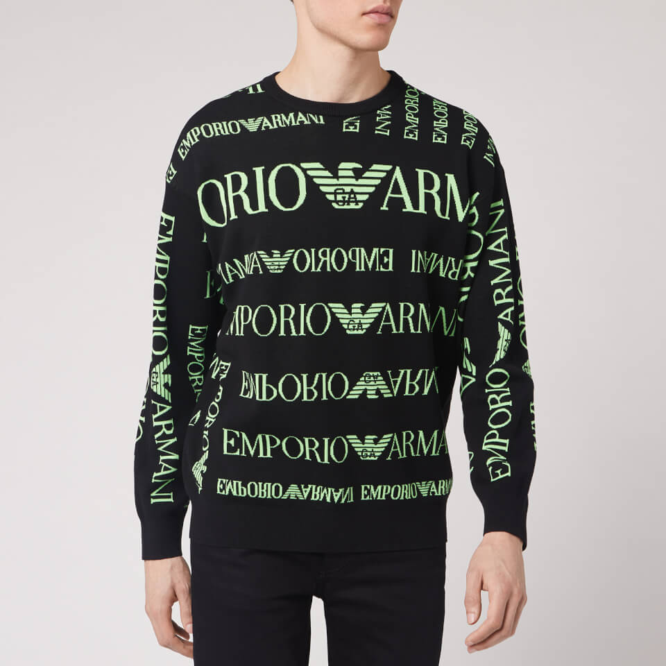 Emporio armani black jumper hotsell