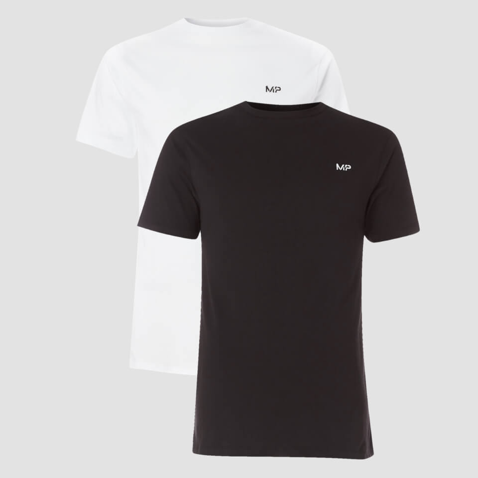 MP Men's Rest Day Short Sleeve T-Shirt - Black/White (2 Pack)