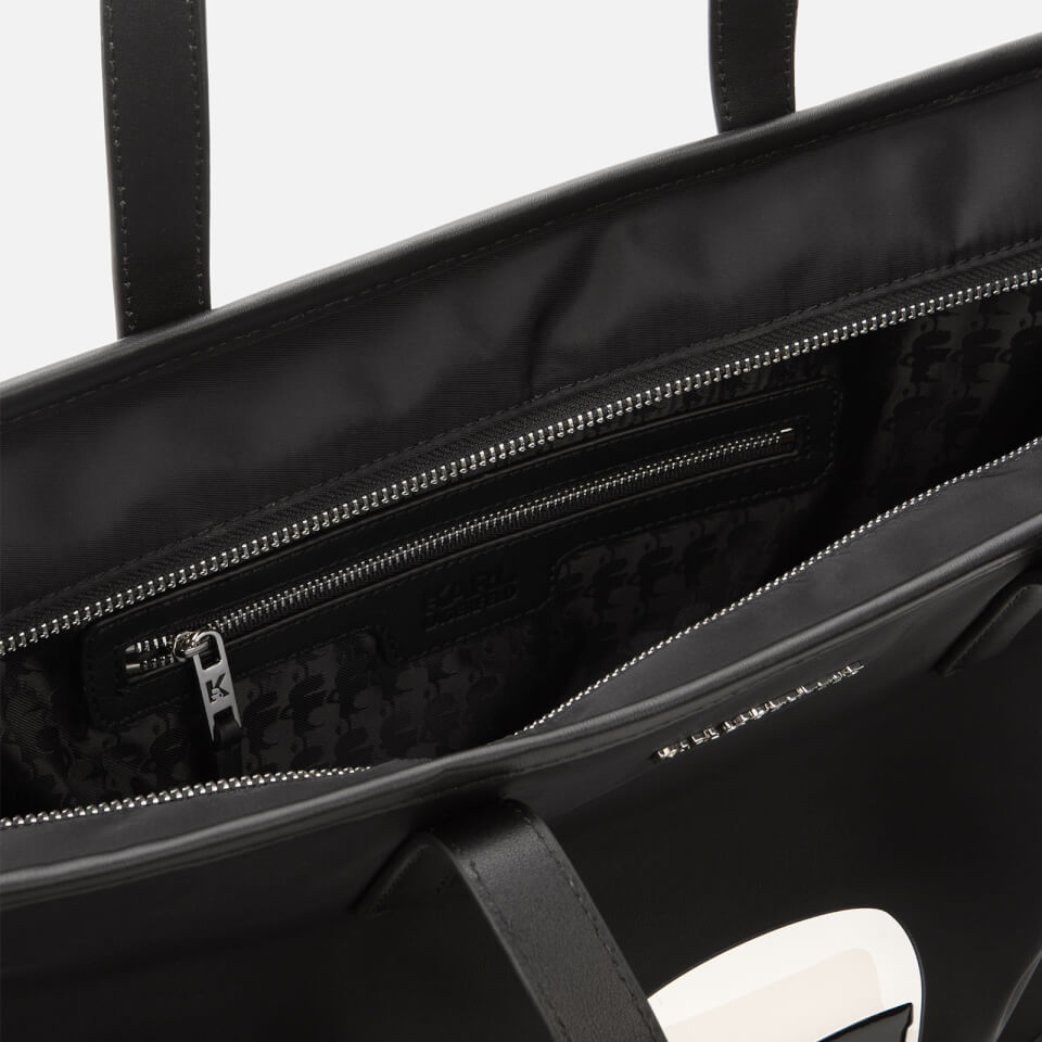 Black nylon tote deals bag with zipper
