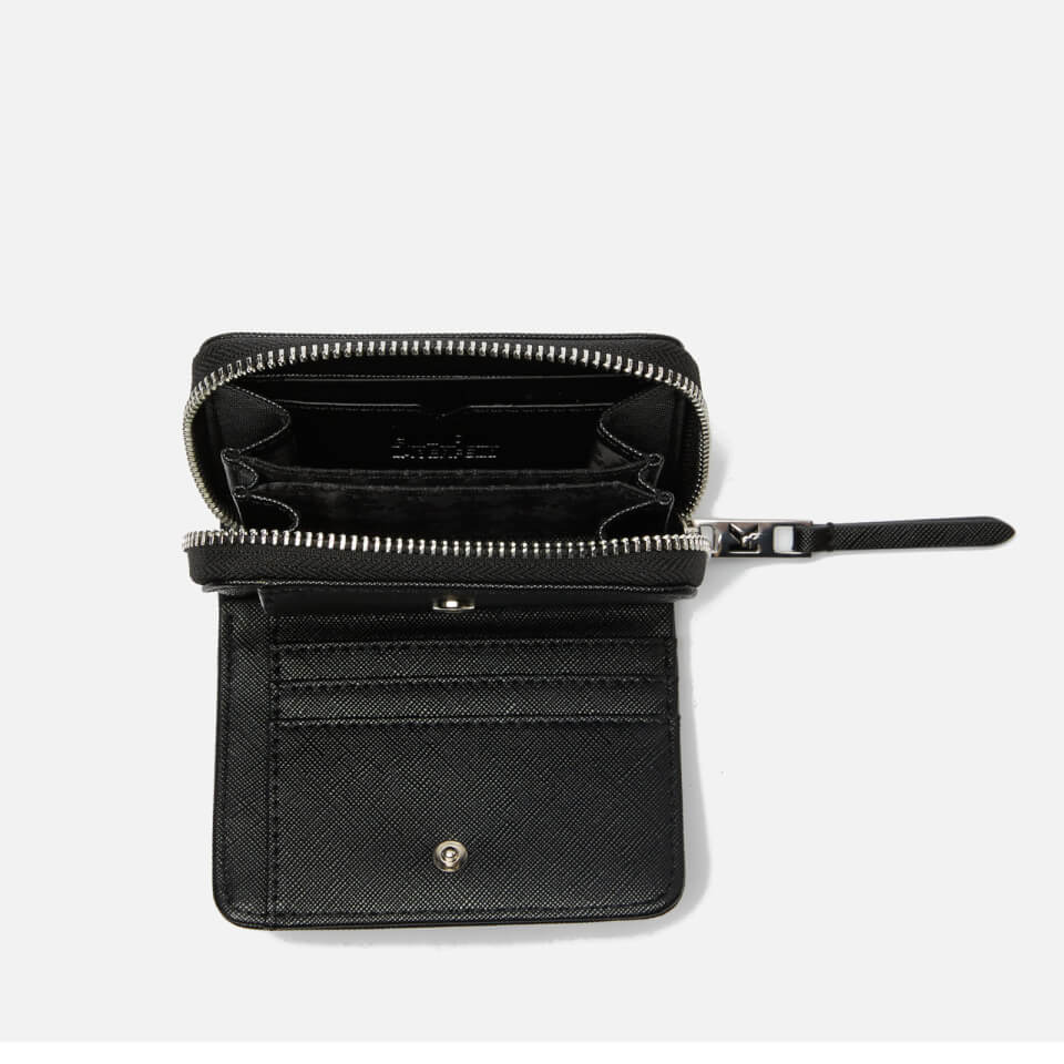 KARL LAGERFELD Women's K/Ikonik Sm Folded Zip Wallet - Black