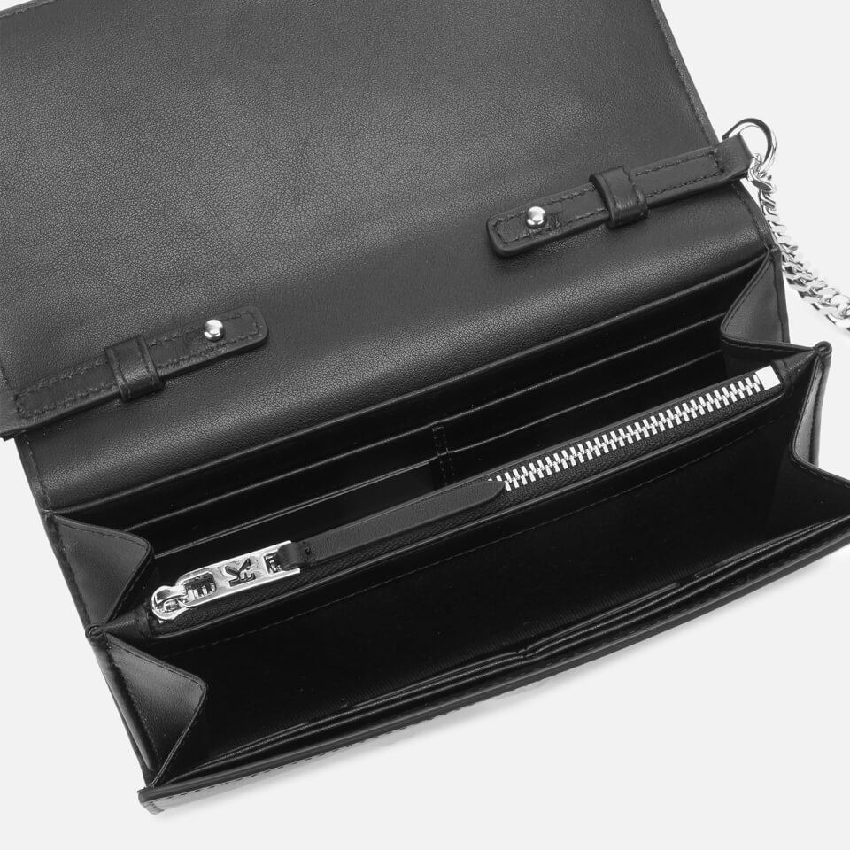 Karl Lagerfeld Women's K/Studio Leather Wallet On Chain - Black Multi