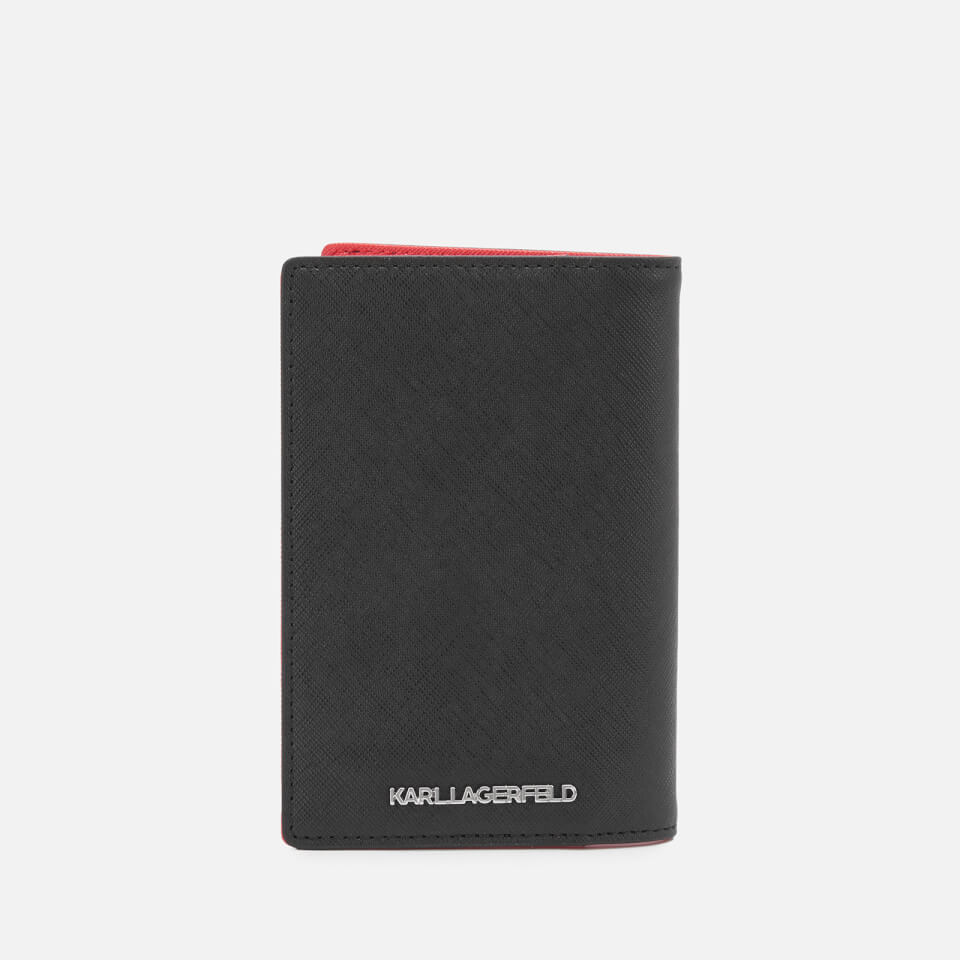 Karl Lagerfeld Women's K/Ikonik Outline Passport Holder - Black