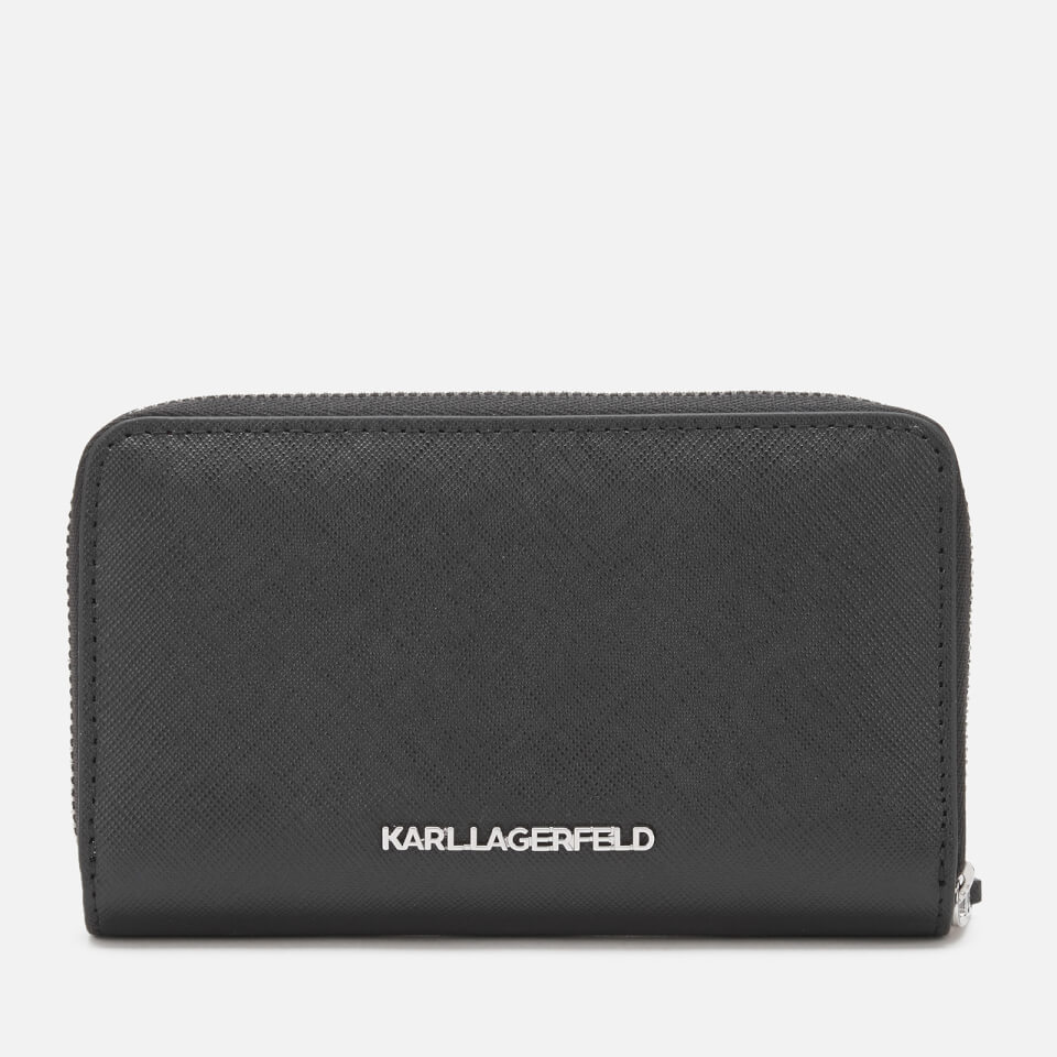 Karl Lagerfeld Women's K/Ikonik Md Folded Zip Wallet - Black