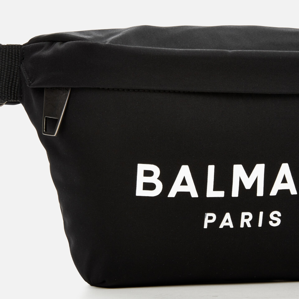 Balmain Men s B Bumbag 28 Nylon and Printed Logo Noir Coggles