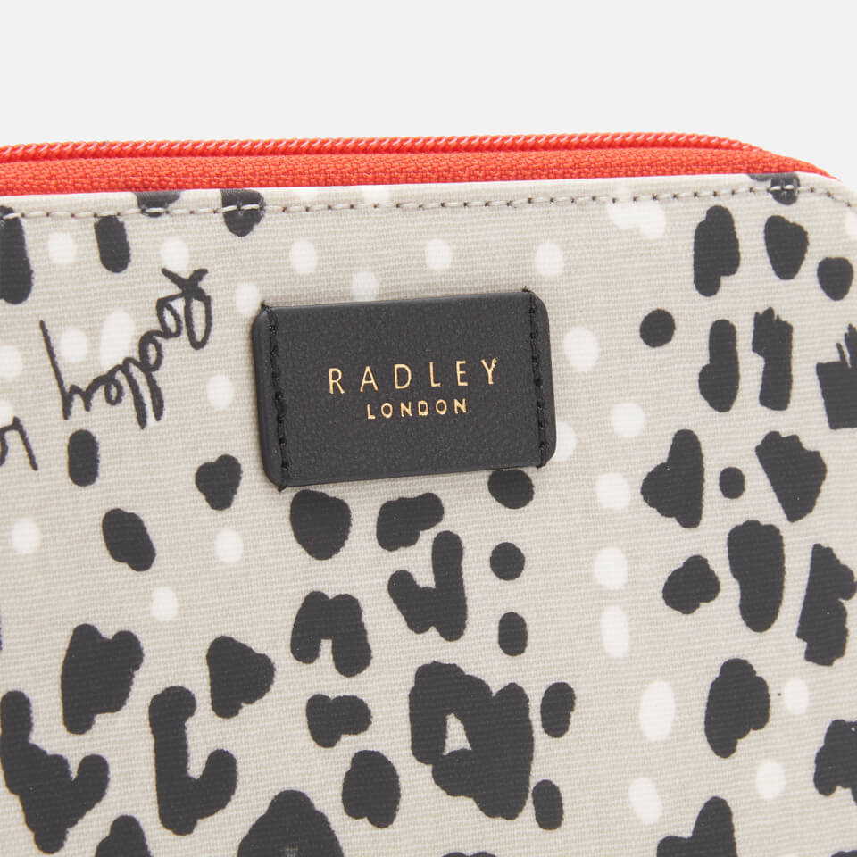 Radley Women's Leopard Oilskin Medium Zip Around Purse - Light Grey