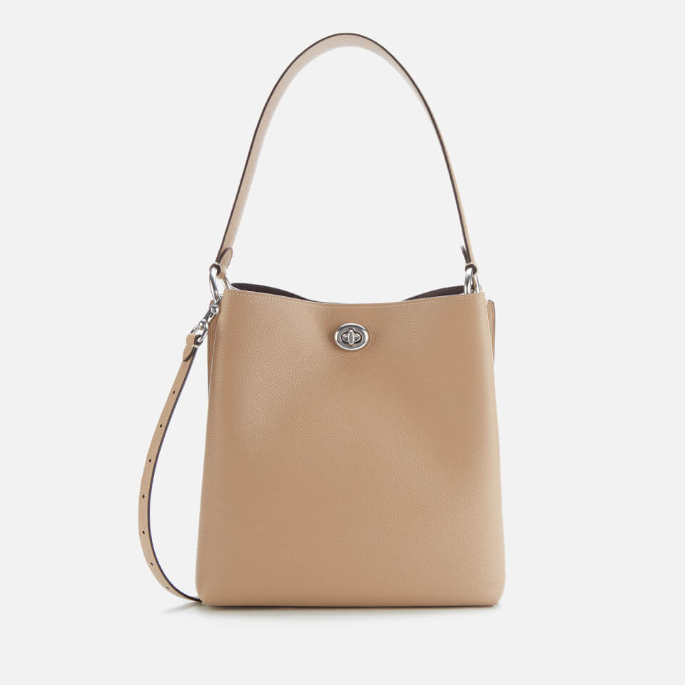Coach Women's Polished Pebble Leather Charlie Bucket Bag - Taupe