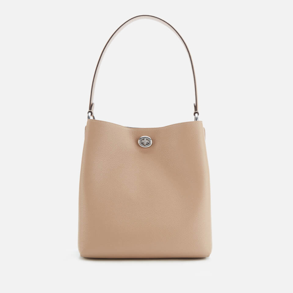 Coach Women's Polished Pebble Leather Charlie Bucket Bag - Taupe