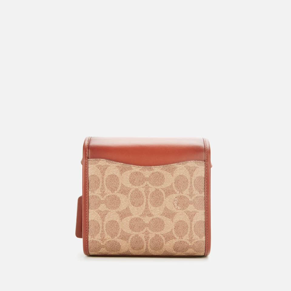 Coach 1941 Women's Runway Coach Originals Coated Canvas Signature Turnlock Lunchbox Pouch - Tan Rust