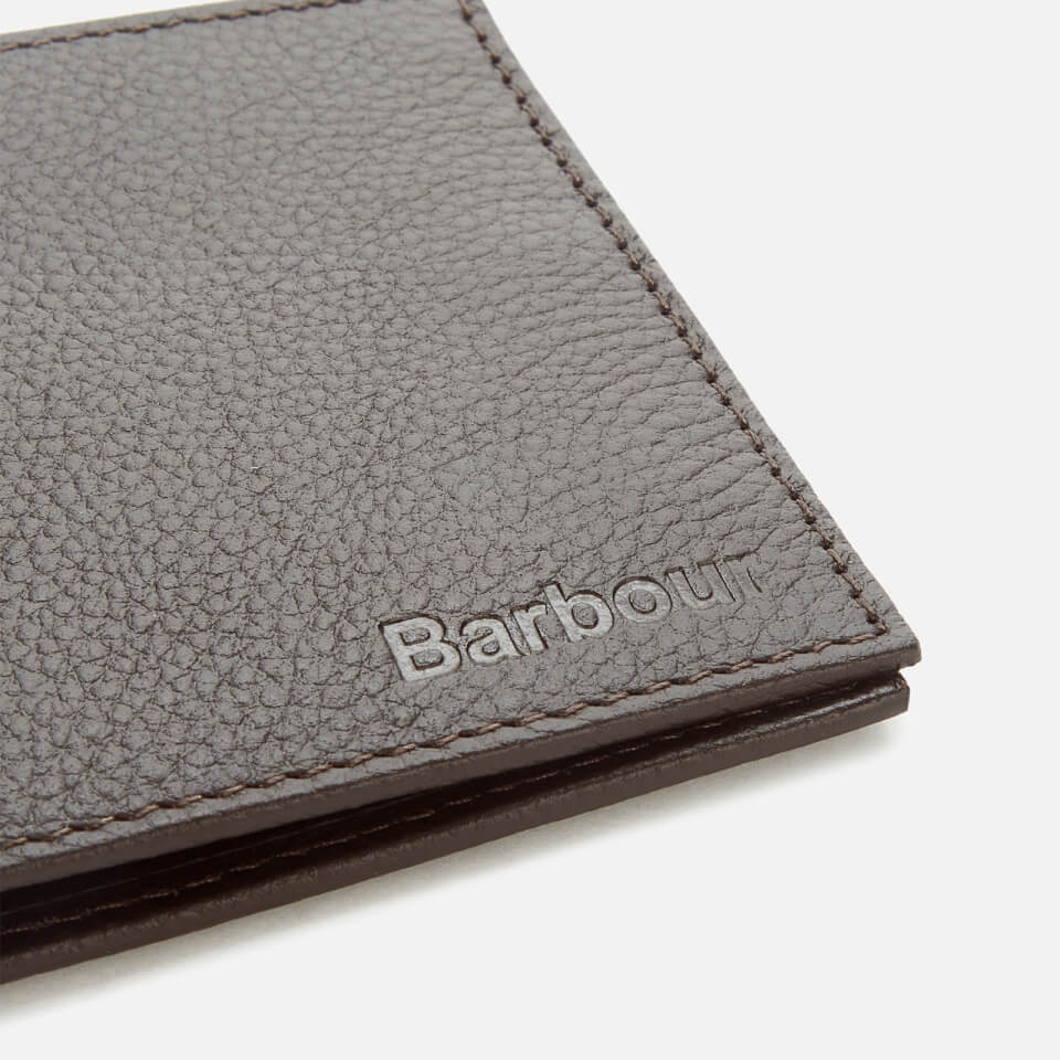 Barbour Heritage Men's Amble Leather Billfold Wallet - Dark Brown