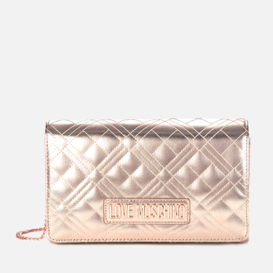 Love Moschino Women's Quilted Shoulder Bag - Copper