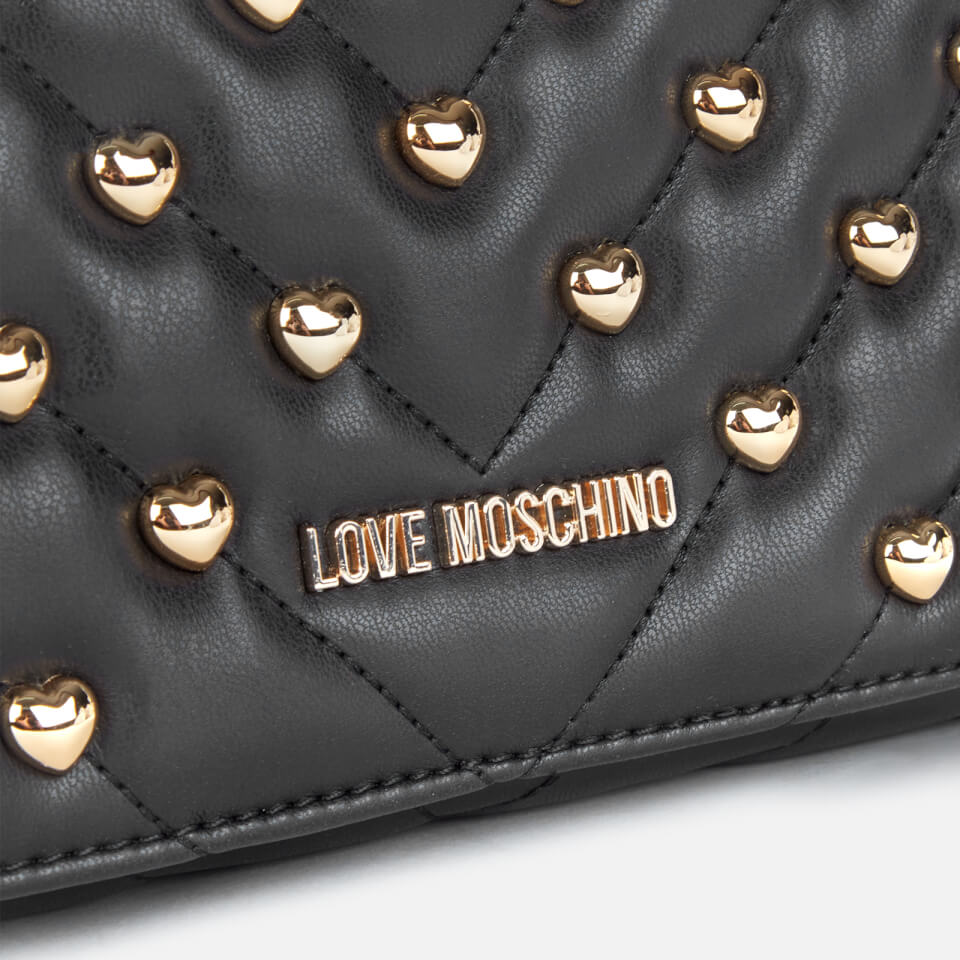 Love Moschino Women's Quilted Stud Shoulder Bag - Black