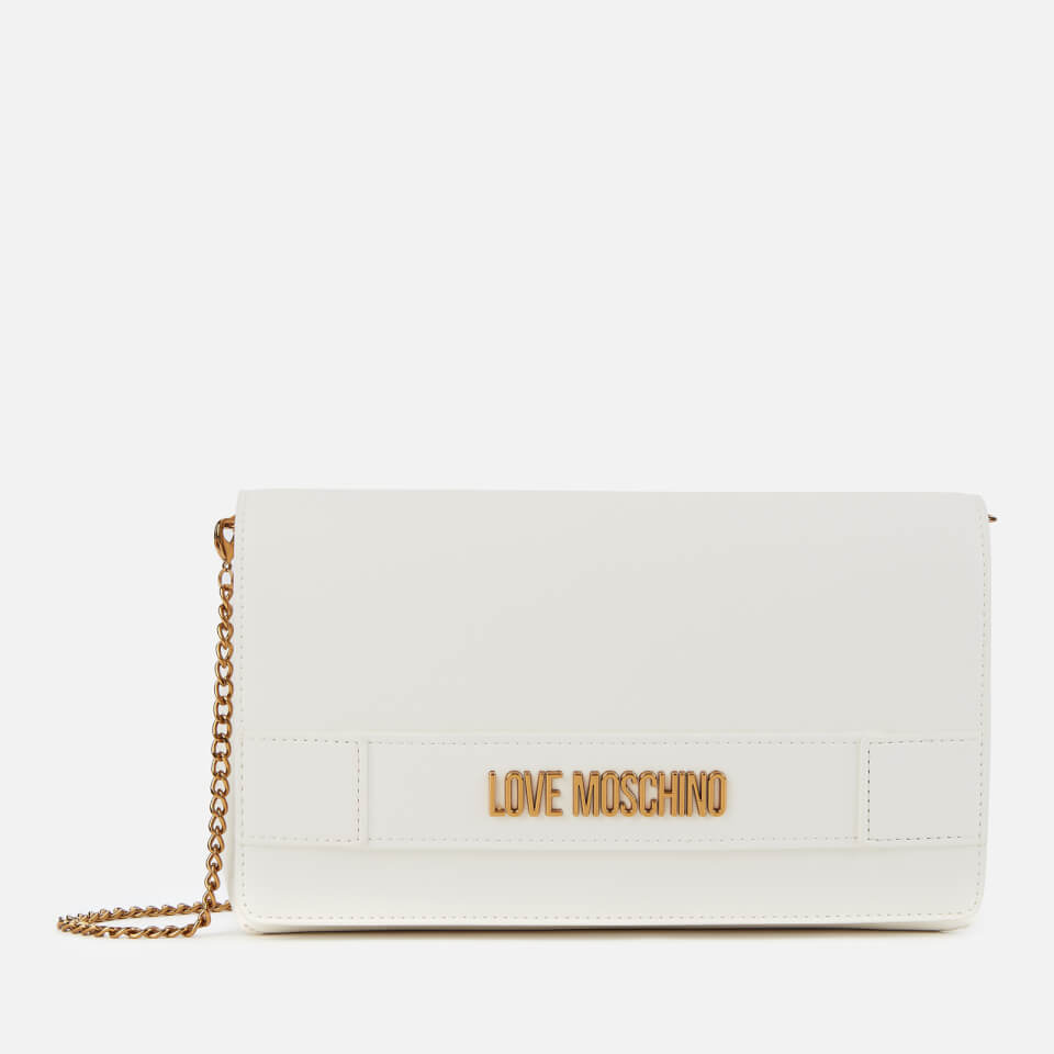 Love Moschino Women's Logo Chain Shoulder Bag - White