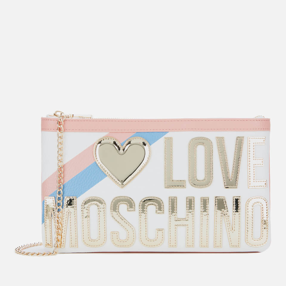 Love Moschino Women's Logo Stripe Shoulder Bag - Fantasy