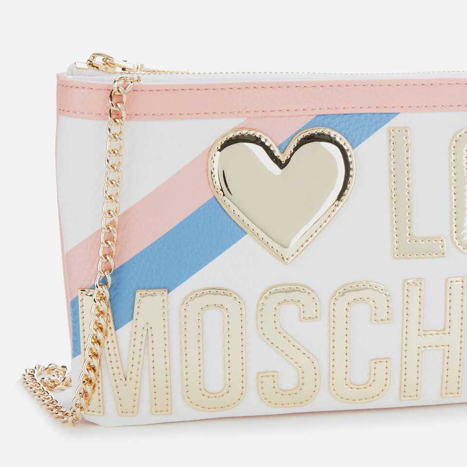 Love Moschino Women's Logo Stripe Shoulder Bag - Fantasy